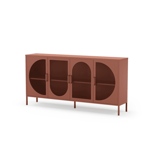 Aparador TAYRA com 4 portas cor terracota Aparador TAYRA com 4 portas cor terracota