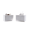 Ilha de cozinha GILDA 2.0 120cm branco e cinza claro