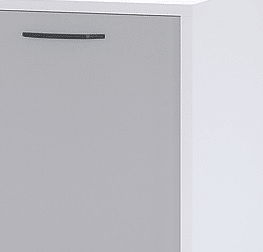 Ilha de cozinha GILDA 2.0 120cm branco e cinza claro