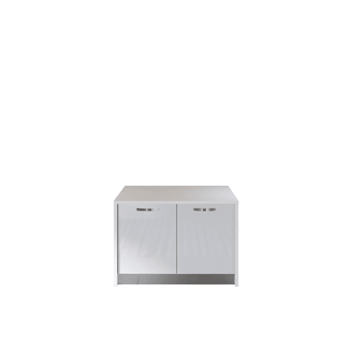 Ilha de cozinha GILDA 2.0 120cm branco e cinza claro
