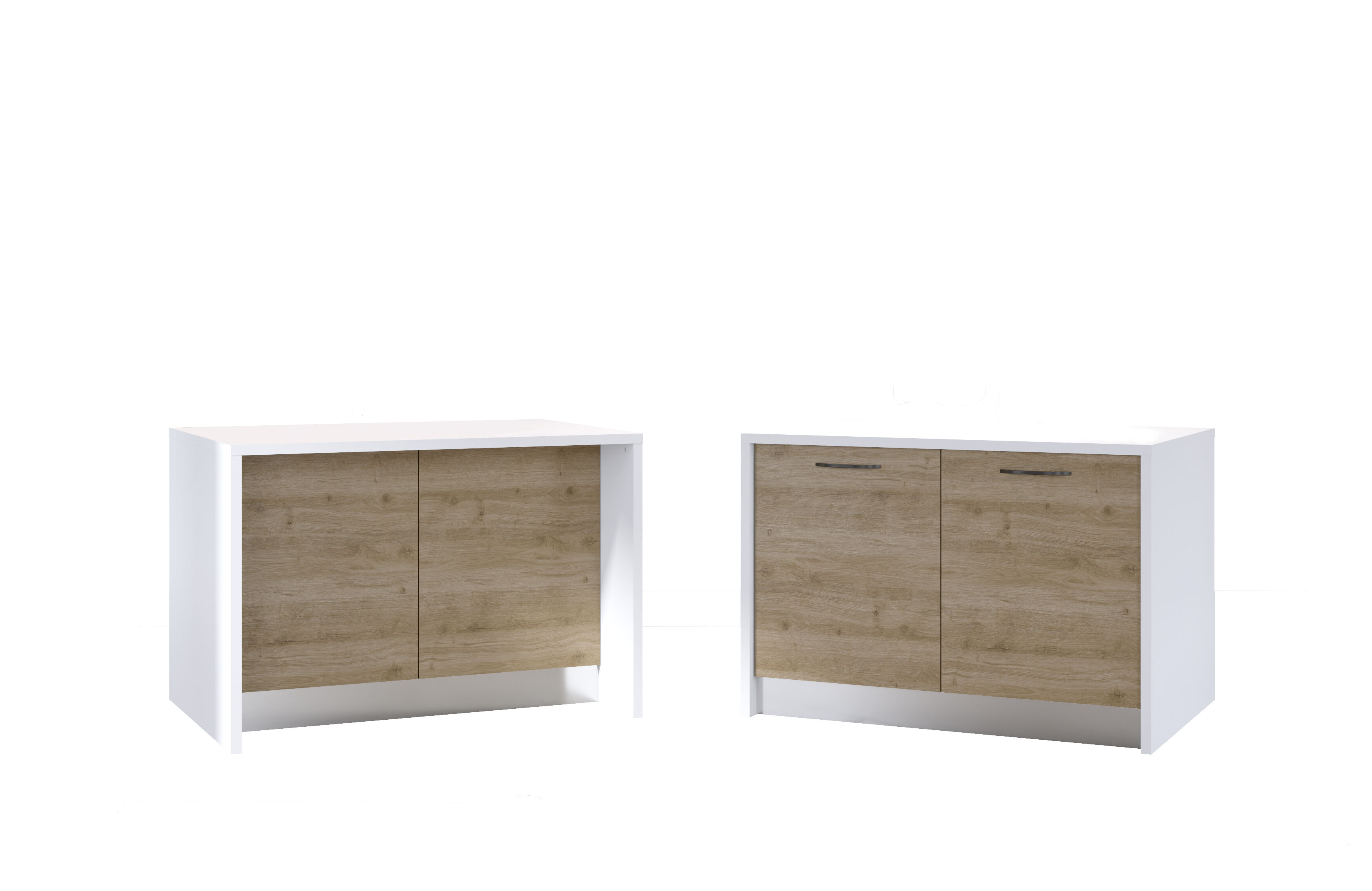 Isla de cocina GILDA 2.0 Blanco/ Madera