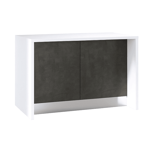 Ilha de cozinha GILDA 2.0 120cm branco e cinza escuro
