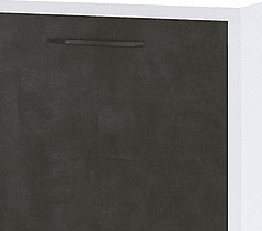 Ilha de cozinha GILDA 2.0 120cm branco e cinza escuro