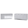 Ilha de cozinha GILDA 2.0 180cm branco e cinza claro