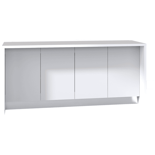 Ilha de cozinha GILDA 2.0 180cm branco e cinza claro
