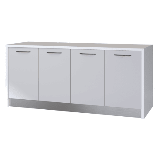 Ilha de cozinha GILDA 2.0 180cm branco e cinza claro