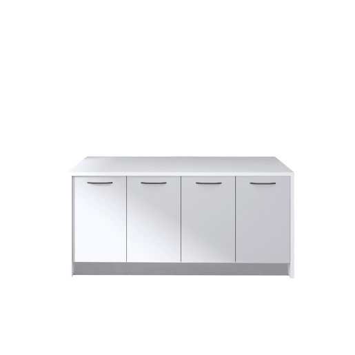 Ilha de cozinha GILDA 2.0 180cm branco e cinza claro
