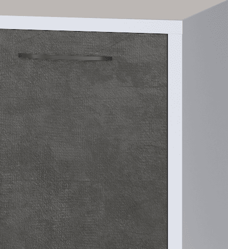Ilha de cozinha GILDA 2.0 180cm branco e cinza escuro