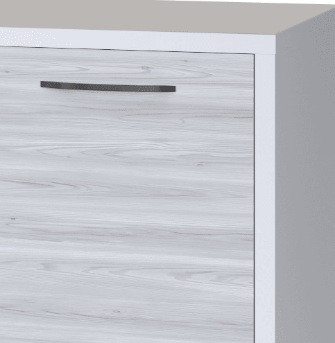 Ilha de cozinha GILDA 2.0 180cm branco e madeira cinza