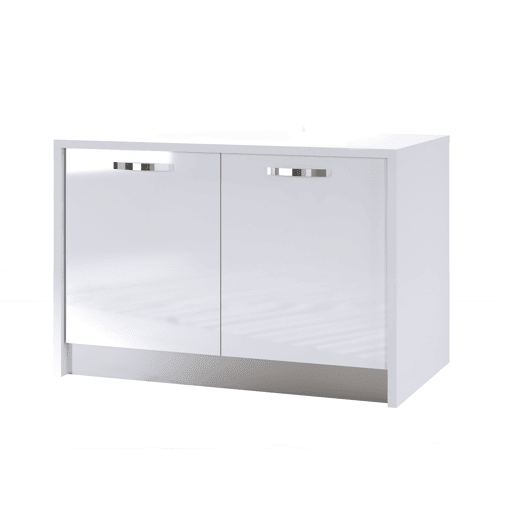 Ilha de cozinha GILDA ICE 120cm branco e branco brilhante
