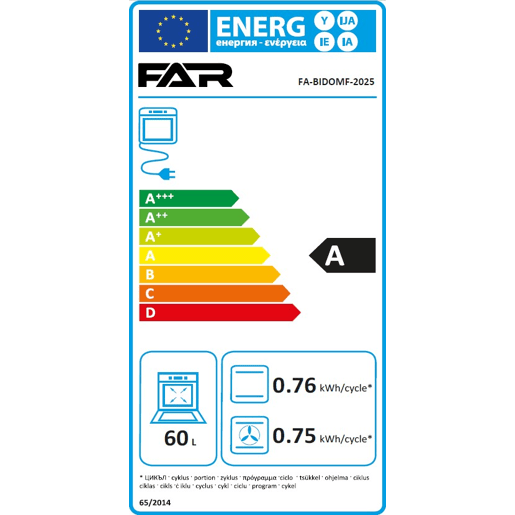 Forno elétrico FAR FA BIDOMF 2025 multifunções 60 litros Forno elétrico FAR FA BIDOMF 2025 multifunções 60 litros