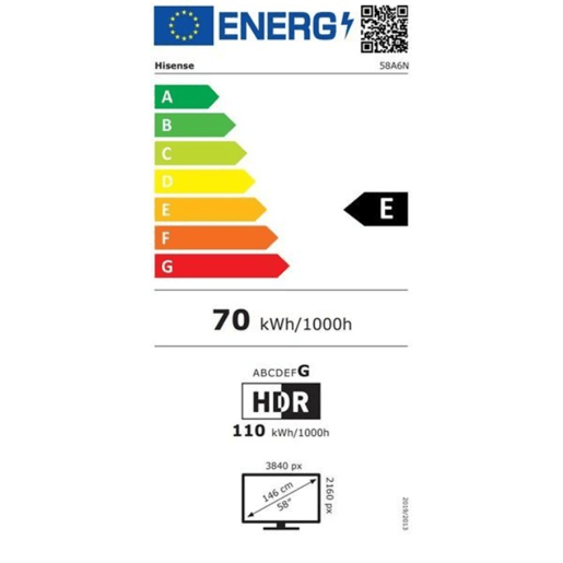 TV 58 polegadas HISENSE 58A6N Smart TV UHD 4K VIDAA