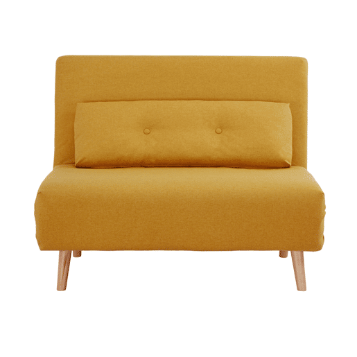 Sofá cama RITA na cor amarelo Sofá cama RITA na cor amarelo