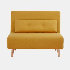 Sofá cama RITA tecido cor amarelo