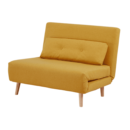 Sofá cama RITA na cor amarelo Sofá cama RITA na cor amarelo