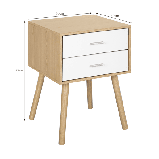 Mesa de cabeceira ARCADIA II com 2 gavetas