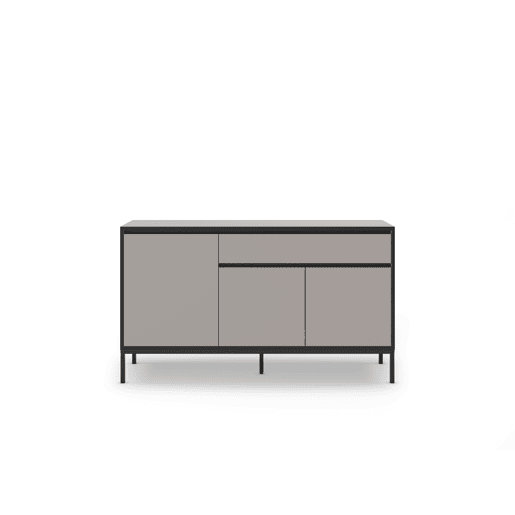 Aparador LORENZA 3 portas creme e preto
