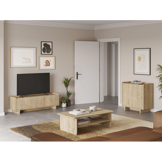 Móvel de TV DAIRA 3 portas 140cm carvalho