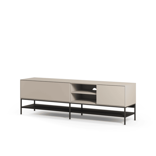 Móvel de TV MICAL 180cm 2 portas creme e preto