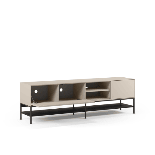 Móvel de TV MICAL 180cm 2 portas creme e preto