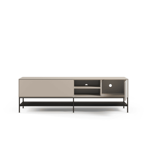 Móvel de TV MICAL 180cm 2 portas creme e preto