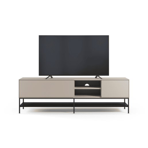 Móvel de TV MICAL 180cm 2 portas creme e preto