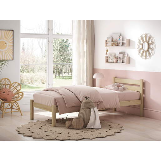 Cama NORDIC 90x190cm madeira maciça polida