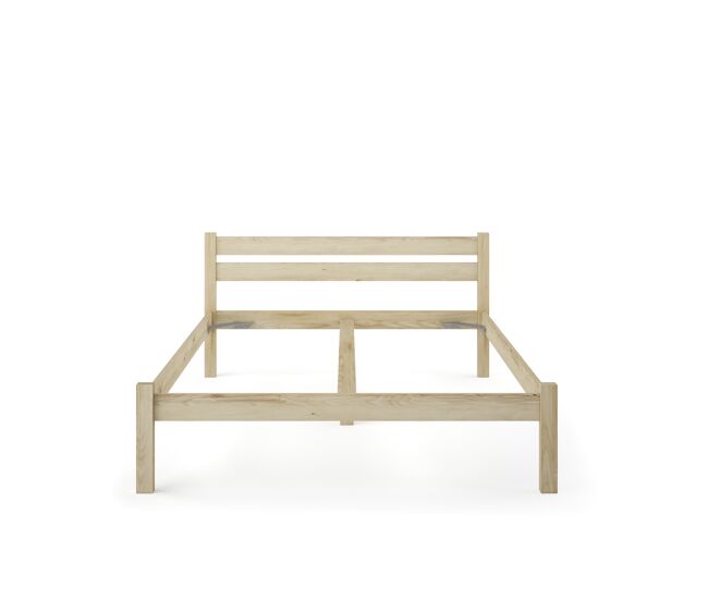 Cama nordic 140x190cm madera maciza pulida