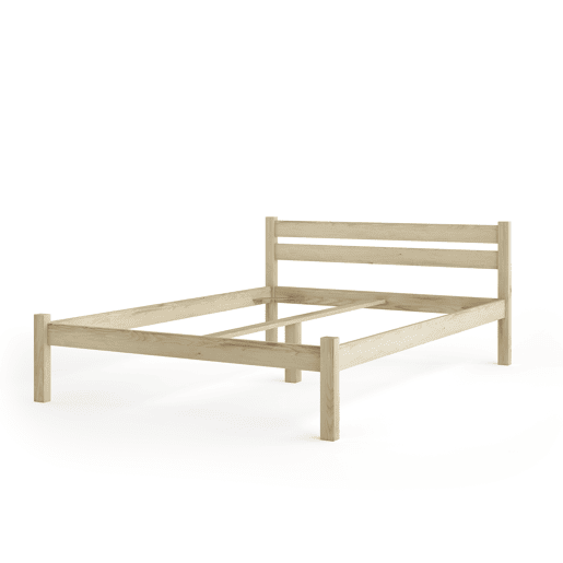 Cama NORDIC 140x190cm madeira maciça polida