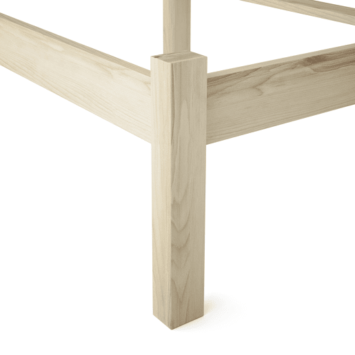Cama NORDIC 140x190cm madeira maciça polida