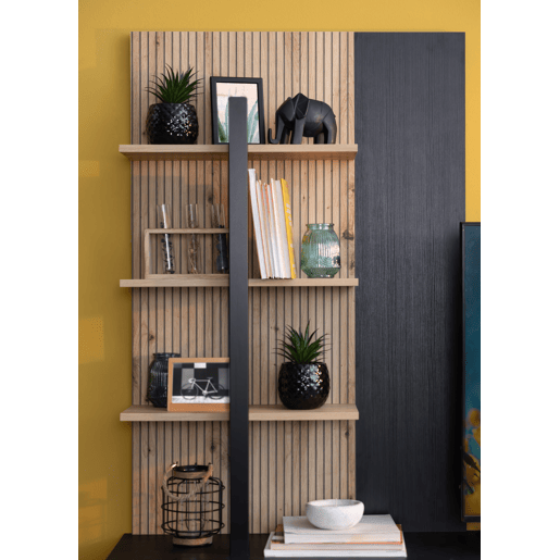 Compacto de TV BELGRADO 208cm preto e carvalho