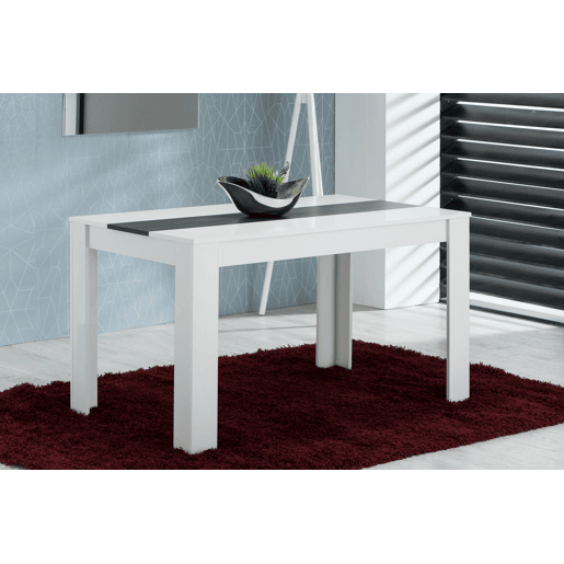 Mesa de jantar fixa NICO branco e preto