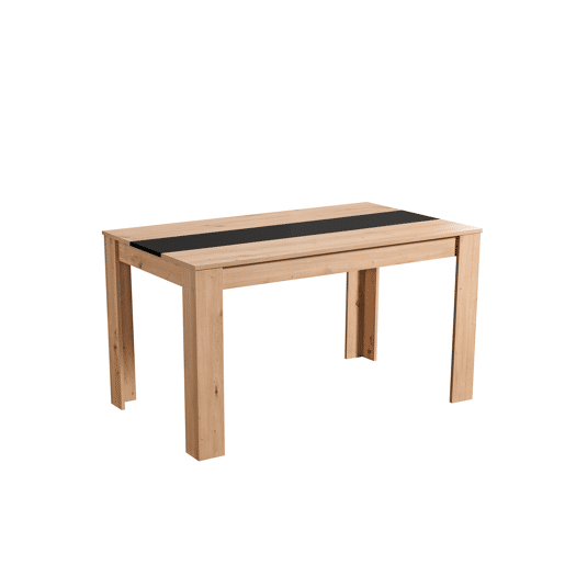Mesa de jantar fixa NICO carvalho e preto Mesa de jantar fixa NICO carvalho e preto
