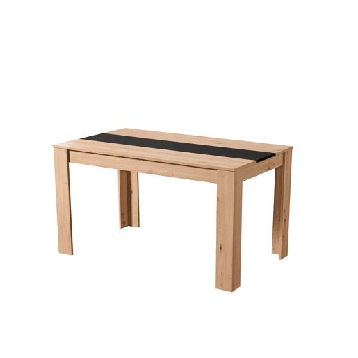 Mesa de jantar fixa NICO carvalho e preto Mesa de jantar fixa NICO carvalho e preto