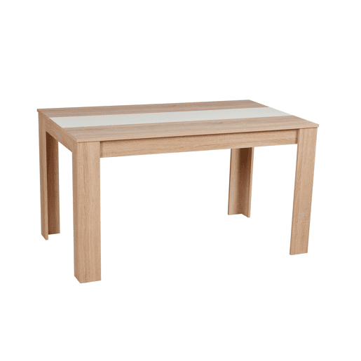 Mesa de jantar fixa NICO carvalho e branco Mesa de jantar fixa NICO carvalho e branco