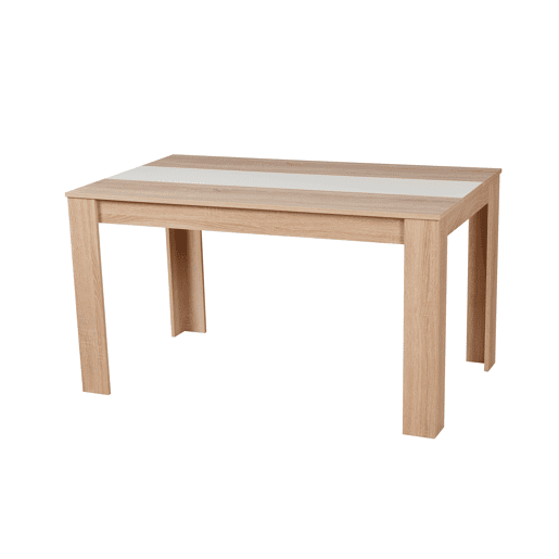 Mesa de jantar fixa NICO carvalho e branco Mesa de jantar fixa NICO carvalho e branco