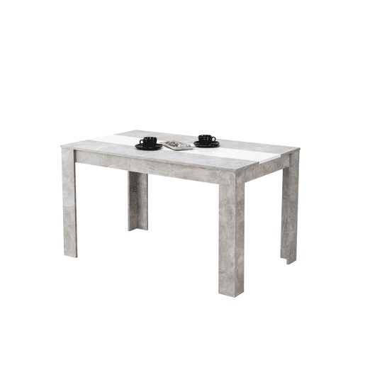 Mesa de jantar fixa NICO cinza e branco