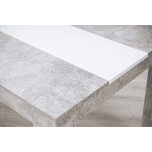 Mesa de jantar fixa NICO cinza e branco