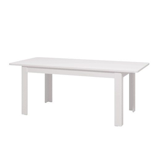 Mesa de jantar extensÃvel JERSEY em branco Mesa de jantar extensÃvel JERSEY em branco