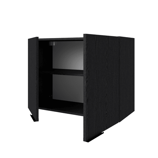 Módulo de parede ANNA 80 cm com 2 portas, preto Módulo de parede ANNA 80 cm com 2 portas, preto