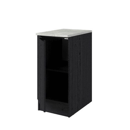Módulo baixo ANNA 40 cm com 1 porta, preto Módulo baixo ANNA 40 cm com 1 porta, preto