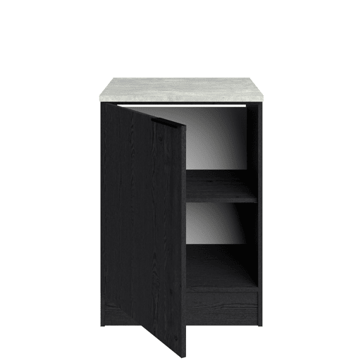 Módulo baixo ANNA 60 cm com 1 porta, preto
