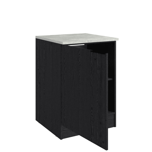 Módulo baixo ANNA 60 cm com 1 porta, preto