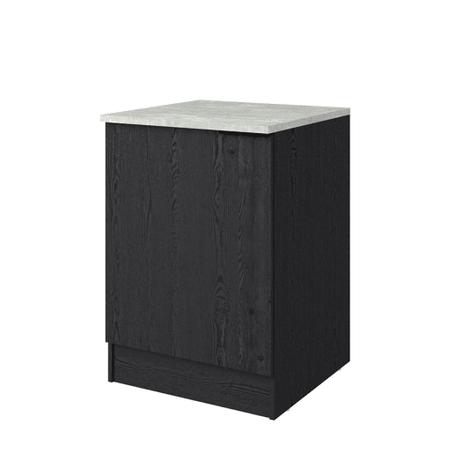 Módulo baixo ANNA 60 cm com 1 porta, preto