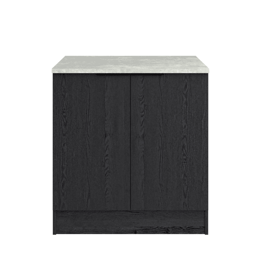 Módulo baixo ANNA 80 cm com 2 portas, preto