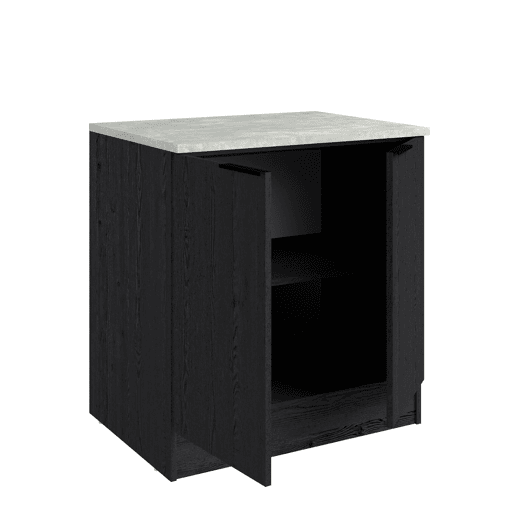 Módulo baixo ANNA 80 cm com 2 portas, preto