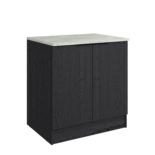 Módulo baixo ANNA 80 cm com 2 portas, preto