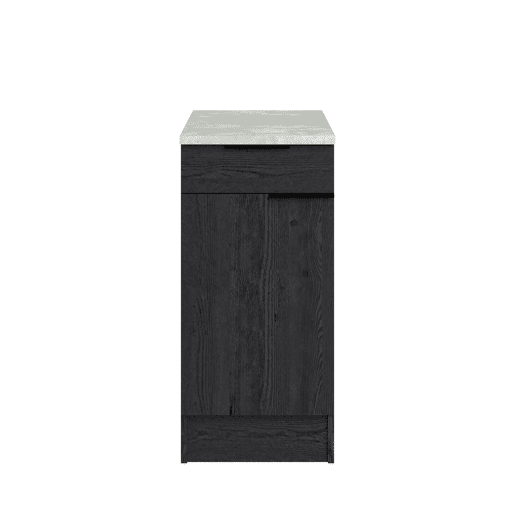 Módulo baixo ANNA 40 cm com 1 porta e 1 gaveta, preto Módulo baixo ANNA 40 cm com 1 porta e 1 gaveta, preto