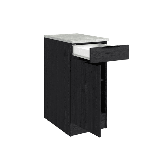 Módulo baixo ANNA 40 cm com 1 porta e 1 gaveta, preto Módulo baixo ANNA 40 cm com 1 porta e 1 gaveta, preto