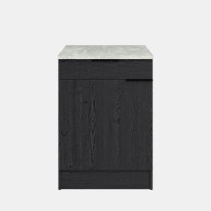 Módulo baixo ANNA 60 cm com 1 porta e 1 gaveta, preto